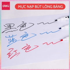[HOTIS] Mực nạp bút lông bảng Deli tẩy xóa được