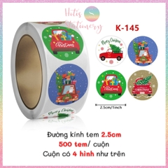 [HOTIS] 49 MẪU - Sticker nhãn dán Giáng Sinh Noel niêm phong trang trí hộp quà