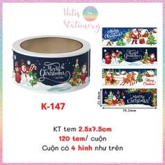 [HOTIS] 49 MẪU - Sticker nhãn dán Giáng Sinh Noel niêm phong trang trí hộp quà