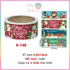 [HOTIS] 49 MẪU - Sticker nhãn dán Giáng Sinh Noel niêm phong trang trí hộp quà