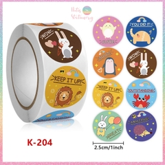 [HOTIS] Sticker Cuộn 500 Nhãn Dán Khen Thưởng Học Sinh - Tạo Động Lực, Kích Thích Học Tập, Phù Hợp Giáo Viên & Phụ Huynh