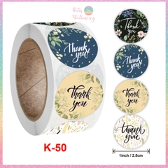 [HOTIS] Sticker Thank You Bigsize, Nhãn dán cám ơn Cỡ lớn 3.8cm/ 5cm - 500 miếng