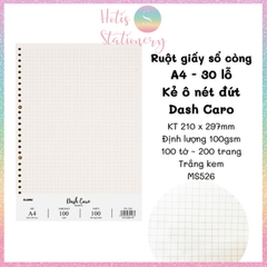 [HOTIS] Ruột sổ còng, tệp 100 tờ giấy refill binder KLong A5/B5/A4
