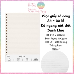 [HOTIS] Ruột sổ còng, tệp 100 tờ giấy refill binder KLong A5/B5/A4
