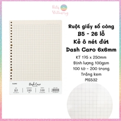 [HOTIS] Ruột sổ còng, tệp 100 tờ giấy refill binder KLong A5/B5/A4