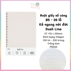 [HOTIS] Ruột sổ còng, tệp 100 tờ giấy refill binder KLong A5/B5/A4