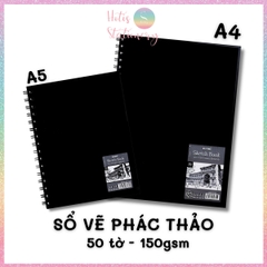 [HOTIS] Sổ Vẽ Phác Thảo Giấy Trơn Sketchbook KLONG A5 A4 50 Tờ 150gsm - Chất Giấy Dày, Trơn Mượt, Lò Xo Tiện Lợi