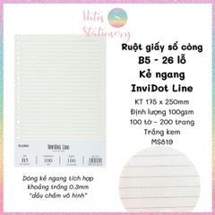 [HOTIS] Ruột sổ còng, tệp 100 tờ giấy refill binder KLong A5/B5/A4