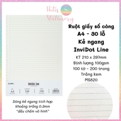 [HOTIS] Ruột sổ còng, tệp 100 tờ giấy refill binder KLong A5/B5/A4