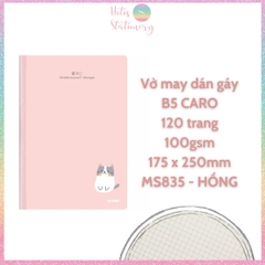 [HOTIS] Vở may dán gáy Kẻ ô Caro KLong 100gsm - 80/120/200 trang