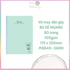 [HOTIS] Vở may dán gáy Kẻ ngang Line KLong - 80/120/200 trang