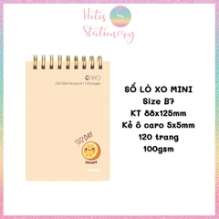 [HOTIS] Sổ lò xo kép size mini B7 Caro 120 trang MS934