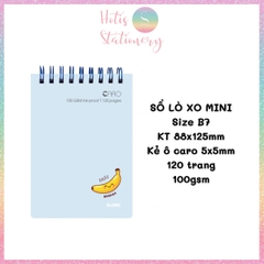 [HOTIS] Sổ lò xo kép size mini B7 Caro 120 trang MS934