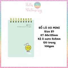 [HOTIS] Sổ lò xo kép size mini B7 Caro 120 trang MS934
