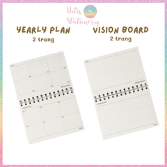 [HOTIS] Sổ Kế Hoạch Lò Xo Kép Standing Planner B6 160 Trang - Sổ Để Bàn Tiện Lợi, Giấy 100GSM, Thiết Kế Đứng Đa Năng