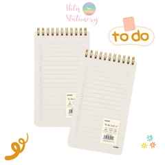 [HOTIS] To Do List Sổ lò xo kép bìa nhựa trong suốt B6 120 trang