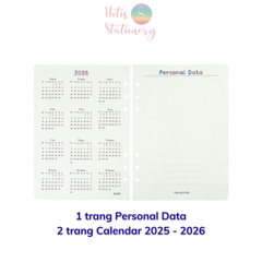 Ruột sổ kế hoạch A5 6 lỗ 96 trang KLONG Paper Planner ruột giấy refill bìa còng