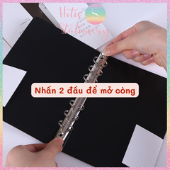[HOTIS] Color Binder - Bìa còng nâu/ đen/ trắng - A6/ A5/ B5/ A4 (Không kèm giấy)
