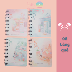 [HOTIS] 20 MẪU - Sổ lò xo mini bìa kép/ đơn - Kẻ ngang/ trơn - 160 trang