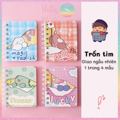 [HOTIS] 20 MẪU - Sổ lò xo mini bìa kép/ đơn - Kẻ ngang/ trơn - 160 trang