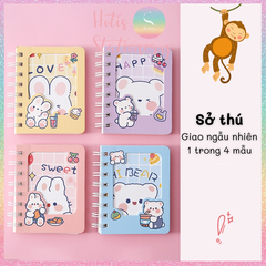[HOTIS] 20 MẪU - Sổ lò xo mini bìa kép/ đơn - Kẻ ngang/ trơn - 160 trang