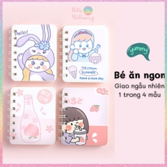 [HOTIS] 20 MẪU - Sổ lò xo mini bìa kép/ đơn - Kẻ ngang/ trơn - 160 trang