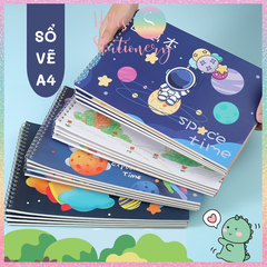 [HOTIS] Sổ vẽ phác thảo sketchbook A4 bìa in hình cute 60 trang
