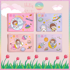 [HOTIS] Sổ vẽ phác thảo sketchbook A4 bìa in hình cute 60 trang