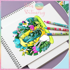 [HOTIS] Sổ vẽ phác thảo sketchbook A4 bìa in hình cute 60 trang