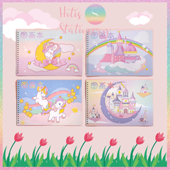 [HOTIS] Sổ vẽ phác thảo sketchbook A4 bìa in hình cute 60 trang