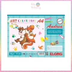 [HOTIS] Vở vẽ dán gáy xé A4 KLONG 24 tờ, dày 100gsm - 1 cuốn