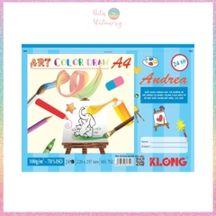 [HOTIS] Vở vẽ dán gáy xé A4 KLONG 24 tờ, dày 100gsm - 1 cuốn