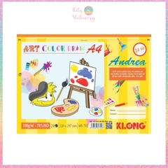 [HOTIS] Vở vẽ dán gáy xé A4 KLONG 24 tờ, dày 100gsm - 1 cuốn