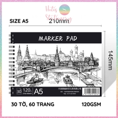 [HOTIS] Sổ vẽ A5 Marker Pad sketchbook 30 tờ, 120gsm