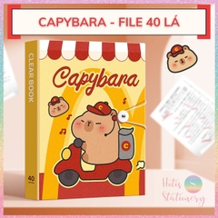 [HOTIS] File lá A4 Capybara Clear Book bìa lá lỗ đựng tài liệu, tranh ảnh dành cho học sinh sinh viên nvvp mẹ bầu