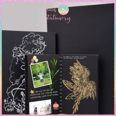 [HOTIS] Sổ lò xo màu đen 100 trang, 180gsm, bìa cứng, sổ vẽ tay graffiti, ablum ảnh kỷ niệm, vẽ tranh