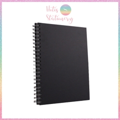 [HOTIS] Sổ lò xo màu đen 100 trang, 180gsm, bìa cứng, sổ vẽ tay graffiti, ablum ảnh kỷ niệm, vẽ tranh