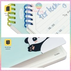 [HOTIS] Sổ lò xo kép chéo A6 Dash Line120 trang, sổ lò xo mini bỏ túi MS 961