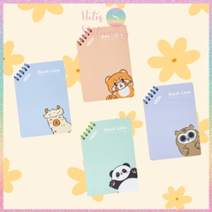 [HOTIS] Sổ lò xo kép chéo A6 Dash Line120 trang, sổ lò xo mini bỏ túi MS 961