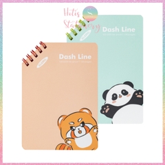 [HOTIS] Sổ lò xo kép chéo A6 Dash Line120 trang, sổ lò xo mini bỏ túi MS 961