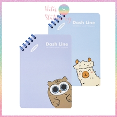 [HOTIS] Sổ lò xo kép chéo A6 Dash Line120 trang, sổ lò xo mini bỏ túi MS 961