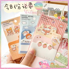 [HOTIS] Set 90 tờ giấy ghi chú, giấy note in màu hoạt hình, 3 kích cỡ