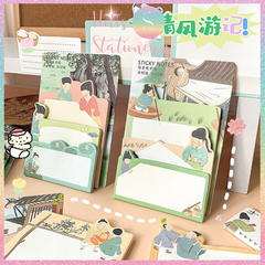 [HOTIS] Set 90 tờ giấy ghi chú, giấy note in màu hoạt hình, 3 kích cỡ