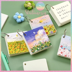 [HOTIS] Flashcard Bộ 80 thẻ học từ vựng ngoại ngữ, ghi chú bìa tranh vẽ hoạt hình dễ thương