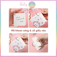 [HOTIS] Flashcard Bộ 80 thẻ học từ vựng ngoại ngữ, ghi chú bìa tranh vẽ hoạt hình dễ thương