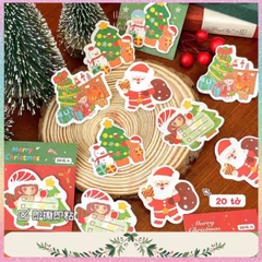 [HOTIS] Giấy note mini Noel Giáng Sinh MOKA hình thú ngộ nghĩnh có keo dán