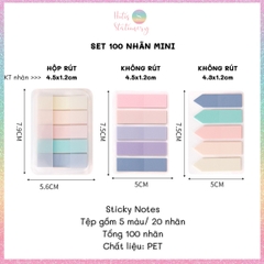 [HOTIS] Nhãn dán đánh dấu trang PET sticker ghi chú, phân trang nhiều màu Morandi trong suốt