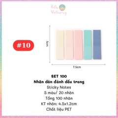 [HOTIS] Nhãn dán đánh dấu trang PET sticker ghi chú, phân trang nhiều màu Morandi trong suốt