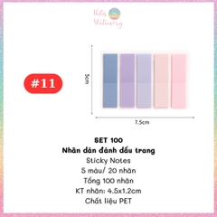[HOTIS] Nhãn dán đánh dấu trang PET sticker ghi chú, phân trang nhiều màu Morandi trong suốt