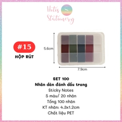 [HOTIS] Nhãn dán đánh dấu trang PET sticker ghi chú, phân trang nhiều màu Morandi trong suốt